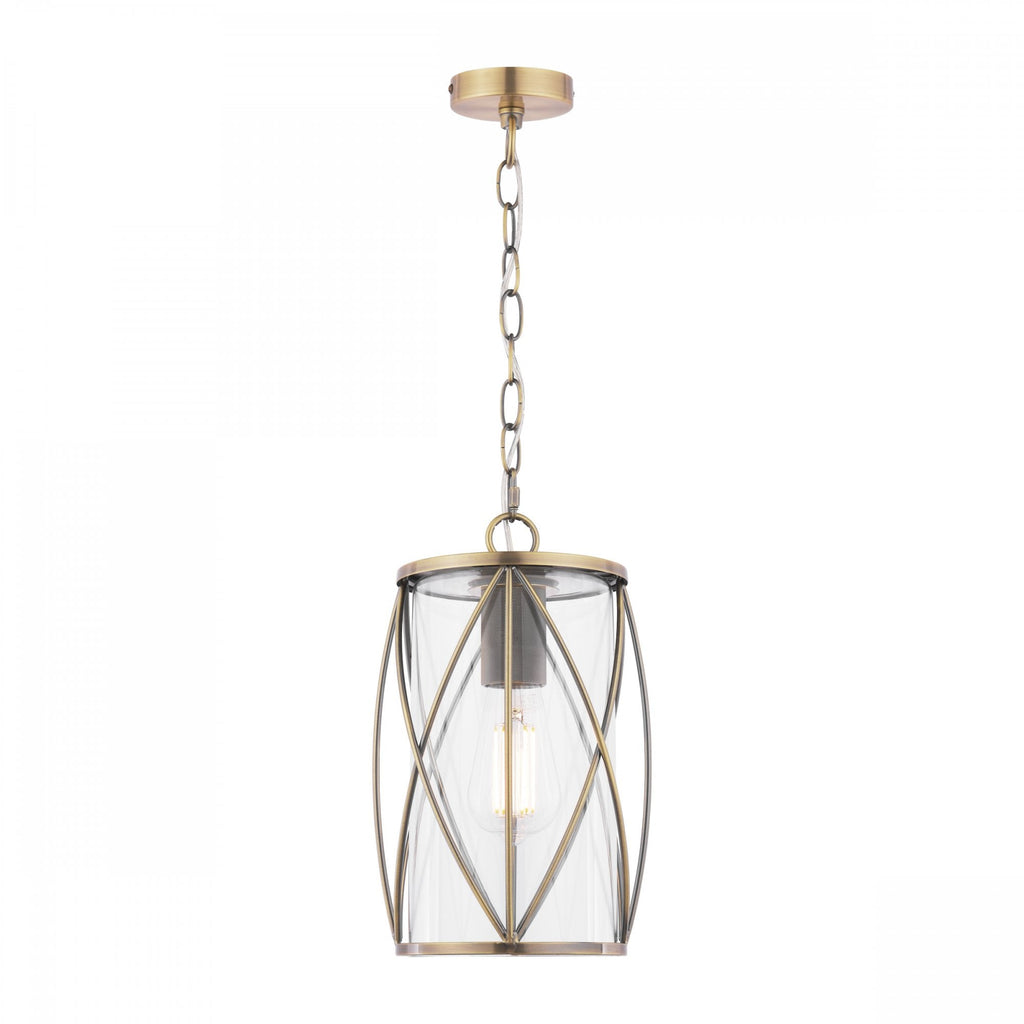 Beckworth Ceiling Lantern In Antique Brass Finish With Clear Glass Shade LA3756486-Q