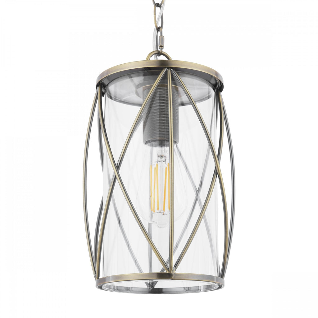 Beckworth Ceiling Lantern In Antique Brass Finish With Clear Glass Shade LA3756486-Q