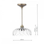 Bexwell Ceiling Pendant Light In Matt Antique Brass With Glass Shade LA3756518-Q