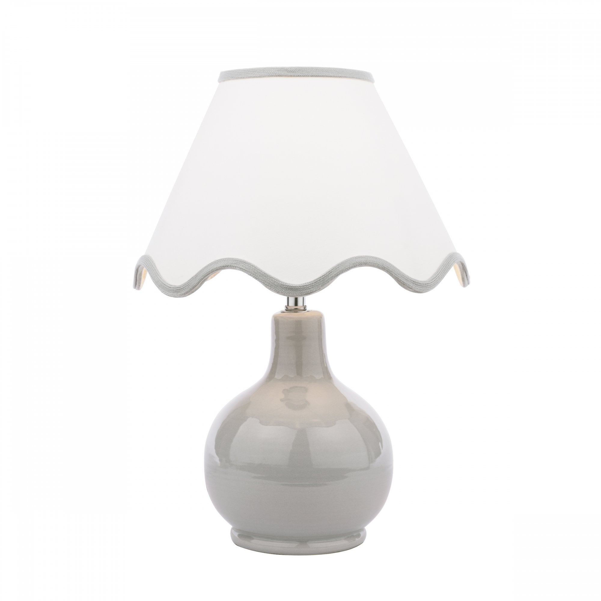 Bramhope Table Lamp In Grey Ceramic With Shade LA3756614-Q