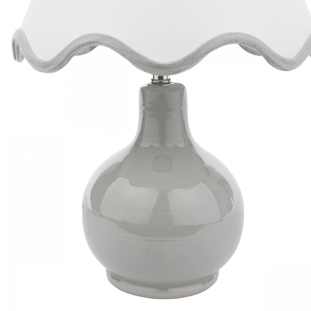 Bramhope Table Lamp In Grey Ceramic With Shade LA3756614-Q
