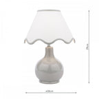 Bramhope Table Lamp In Grey Ceramic With Shade LA3756614-Q