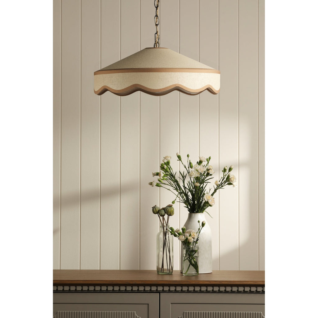 Buckenham Ceiling Pendant Light in Rattan Effect ShadeLA3756608-Q