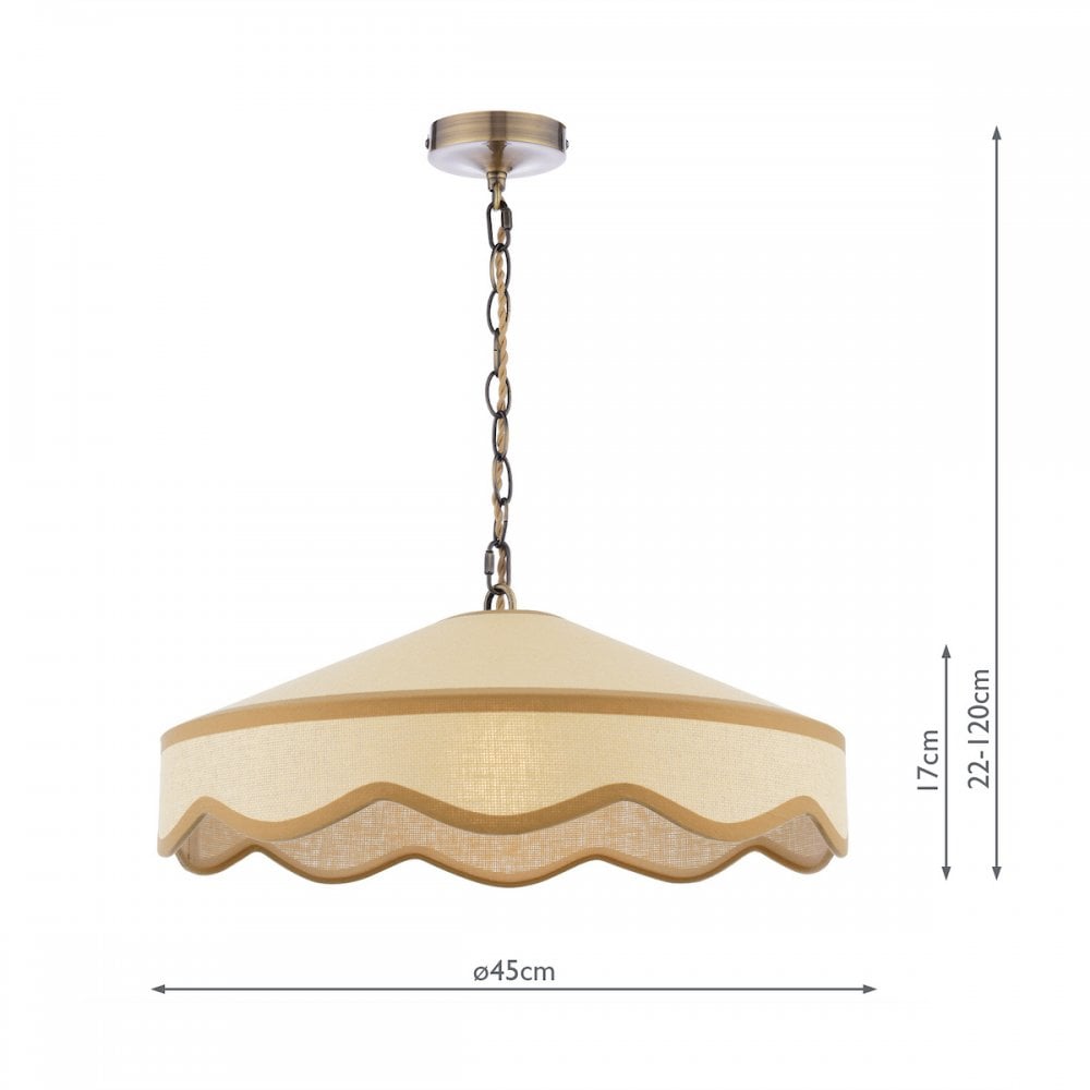 Buckenham Ceiling Pendant Light in Rattan Effect ShadeLA3756608-Q