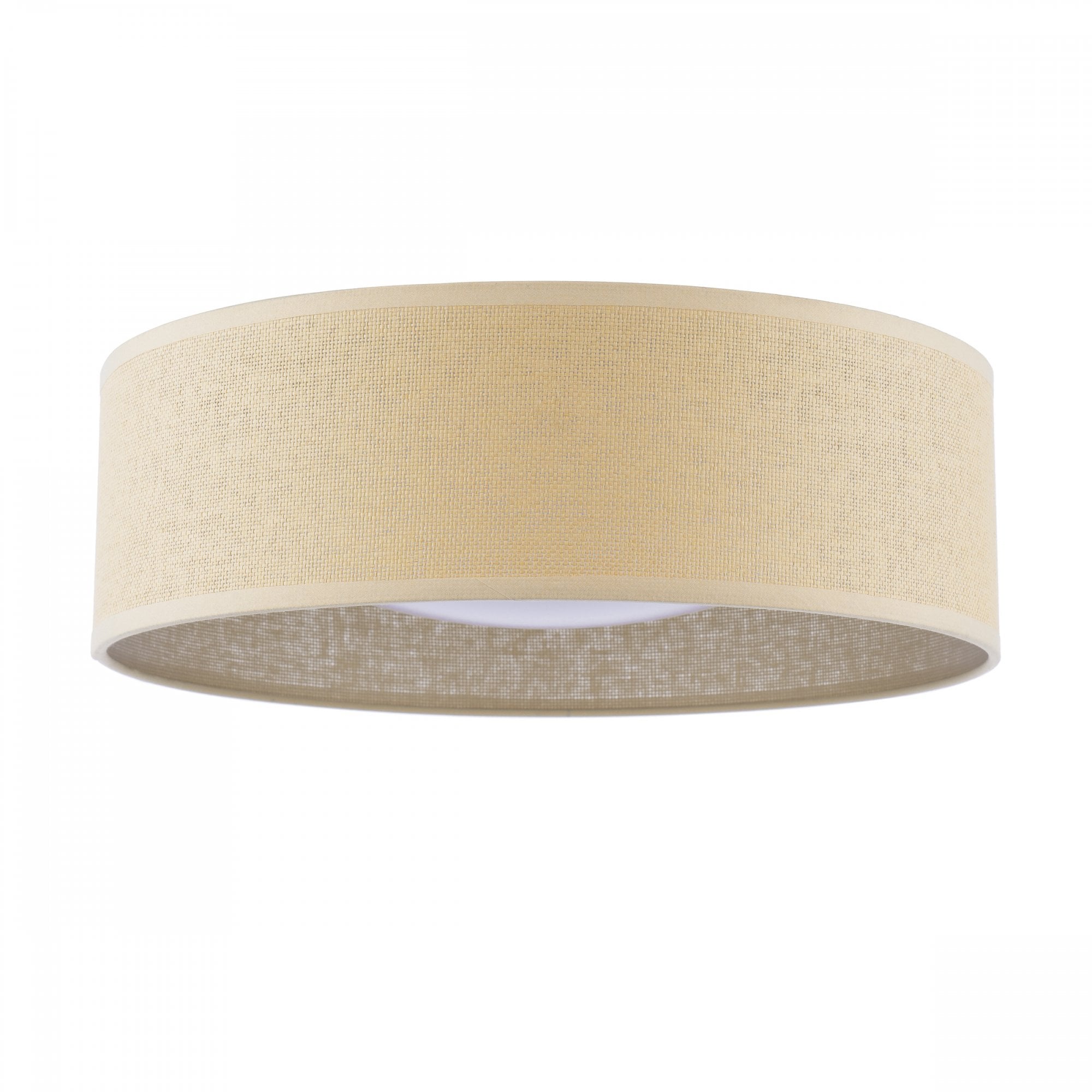 Buckenham 2 Light Rattan Flush Ceiling Light With White Frosted Acrylic LA3756607-Q