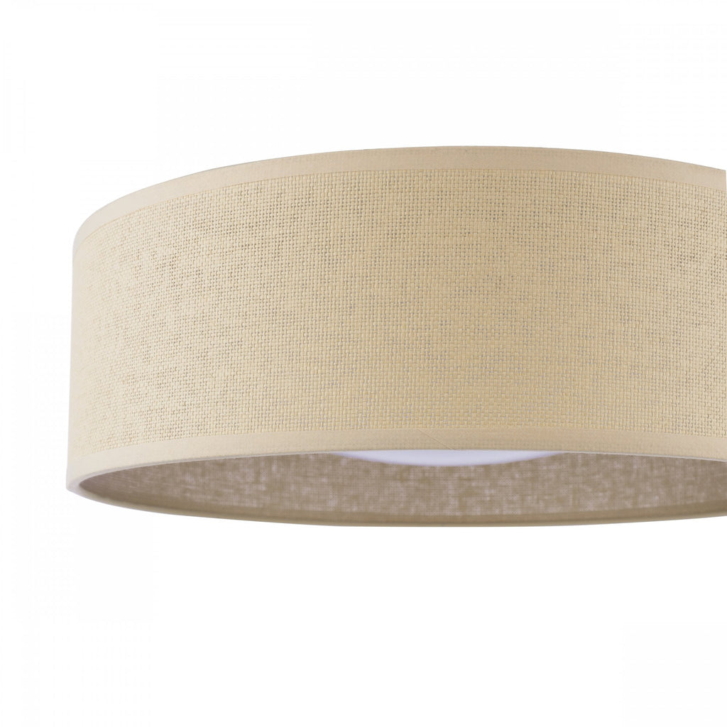 Buckenham 2 Light Rattan Flush Ceiling Light With White Frosted Acrylic LA3756607-Q