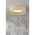 Buckenham 2 Light Rattan Flush Ceiling Light With White Frosted Acrylic LA3756607-Q