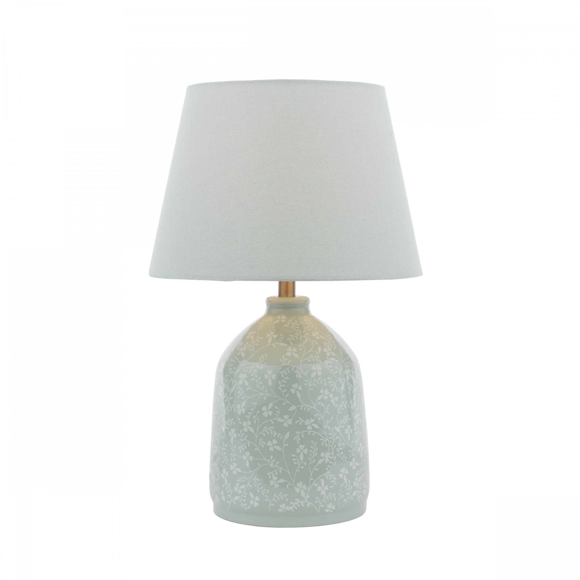 Campion Table Lamp In Blue Ceramic With Linen Shade LA3756621-Q