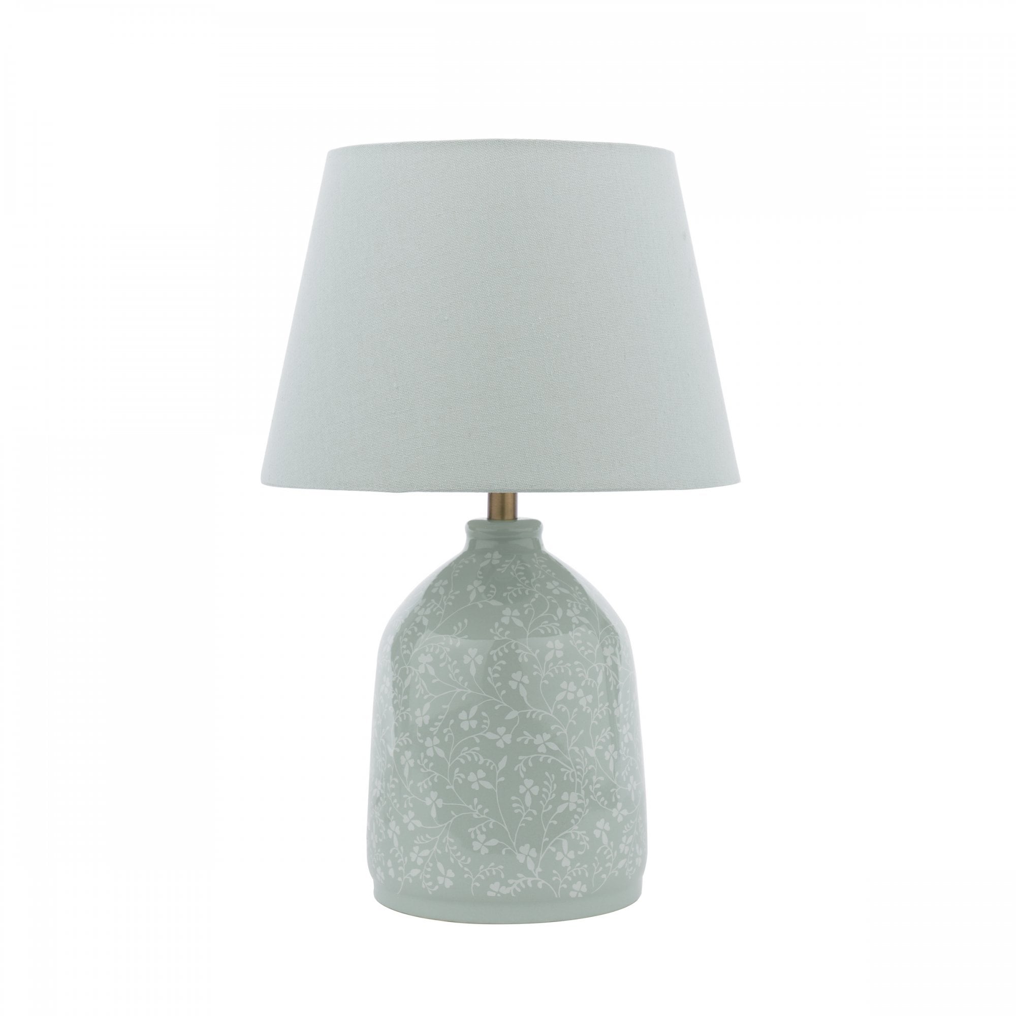 Campion Table Lamp In Blue Ceramic With Linen Shade LA3756621-Q