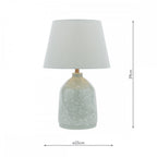 Campion Table Lamp In Blue Ceramic With Linen Shade LA3756621-Q