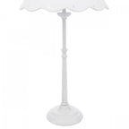 Cordwell Table Lamp In Matt White With Scalloped White Cotton Shade LA3756488-Q