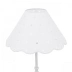 Cordwell Table Lamp In Matt White With Scalloped White Cotton Shade LA3756488-Q