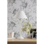 Cordwell Table Lamp In Matt White With Scalloped White Cotton Shade LA3756488-Q