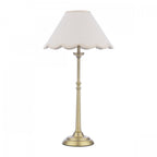 Cordwell Table Lamp In Antique Brass With Scalloped Natural Linen Shade LA3756487-Q