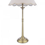 Cordwell Table Lamp In Antique Brass With Scalloped Natural Linen Shade LA3756487-Q