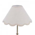 Cordwell Table Lamp In Antique Brass With Scalloped Natural Linen Shade LA3756487-Q