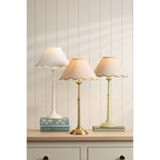 Cordwell Table Lamp In Antique Brass With Scalloped Natural Linen Shade LA3756487-Q