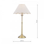 Cordwell Table Lamp In Antique Brass With Scalloped Natural Linen Shade LA3756487-Q