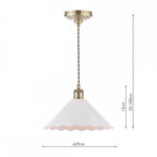 Daws Ceiling Pendant Light In Antique Brass With White Ceramic Shade LA3756520-Q