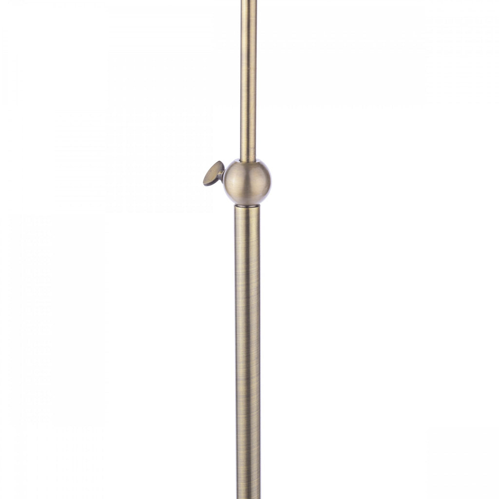 Dearham Floor Lamp In Antique Brass Finish With White Cotton Shade LA3756517-Q