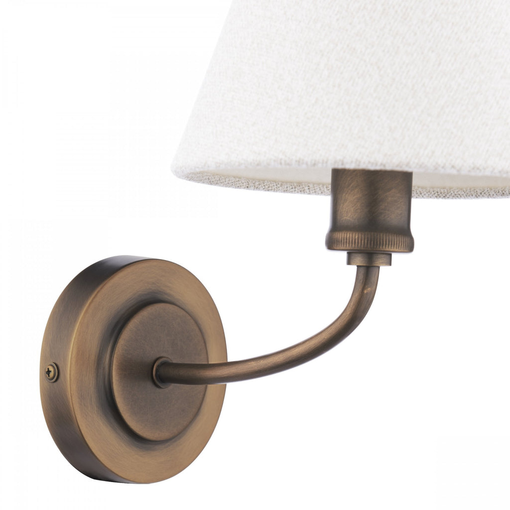 Denston Traditional Wall Light In Antique Bronze With Shade LA3756583-Q