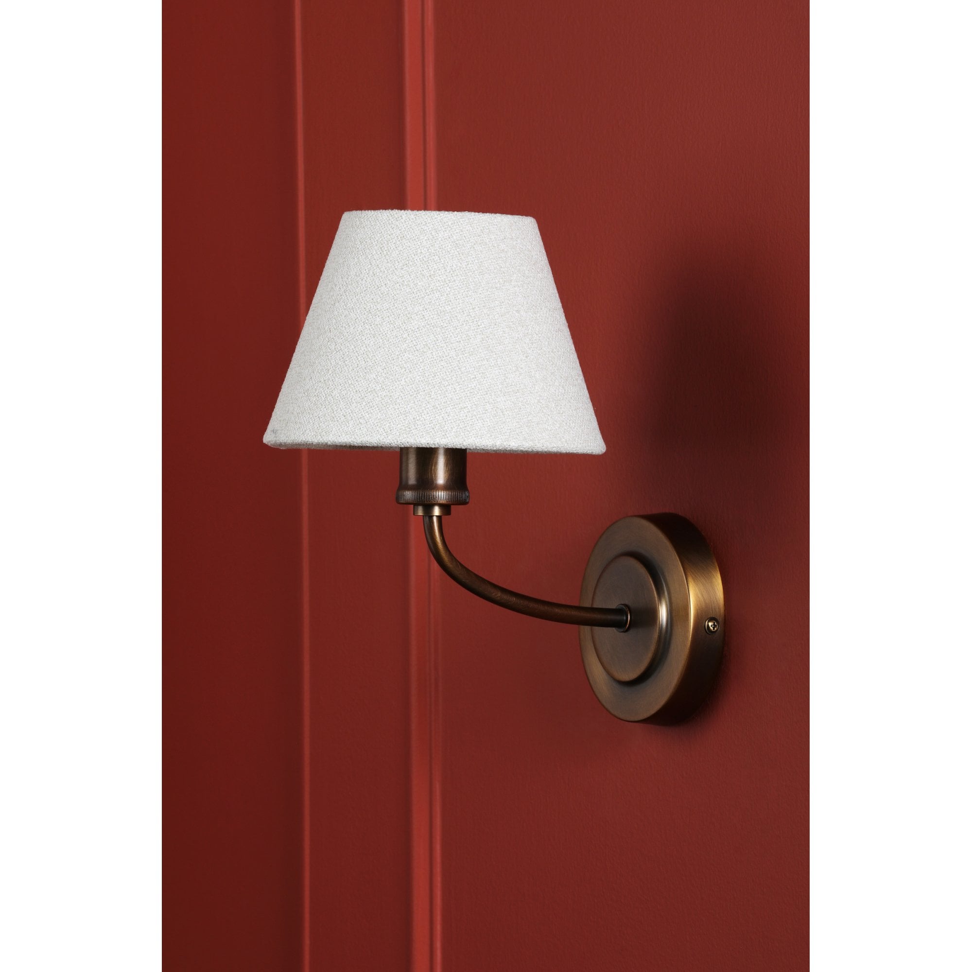 Denston Traditional Wall Light In Antique Bronze With Shade LA3756583-Q