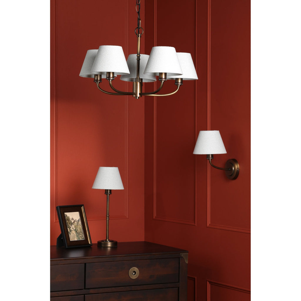 Denston Traditional Wall Light In Antique Bronze With Shade LA3756583-Q