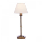 Denston Traditional Table Lamp In Antique Bronze With Cotton Shade LA3756584-Q
