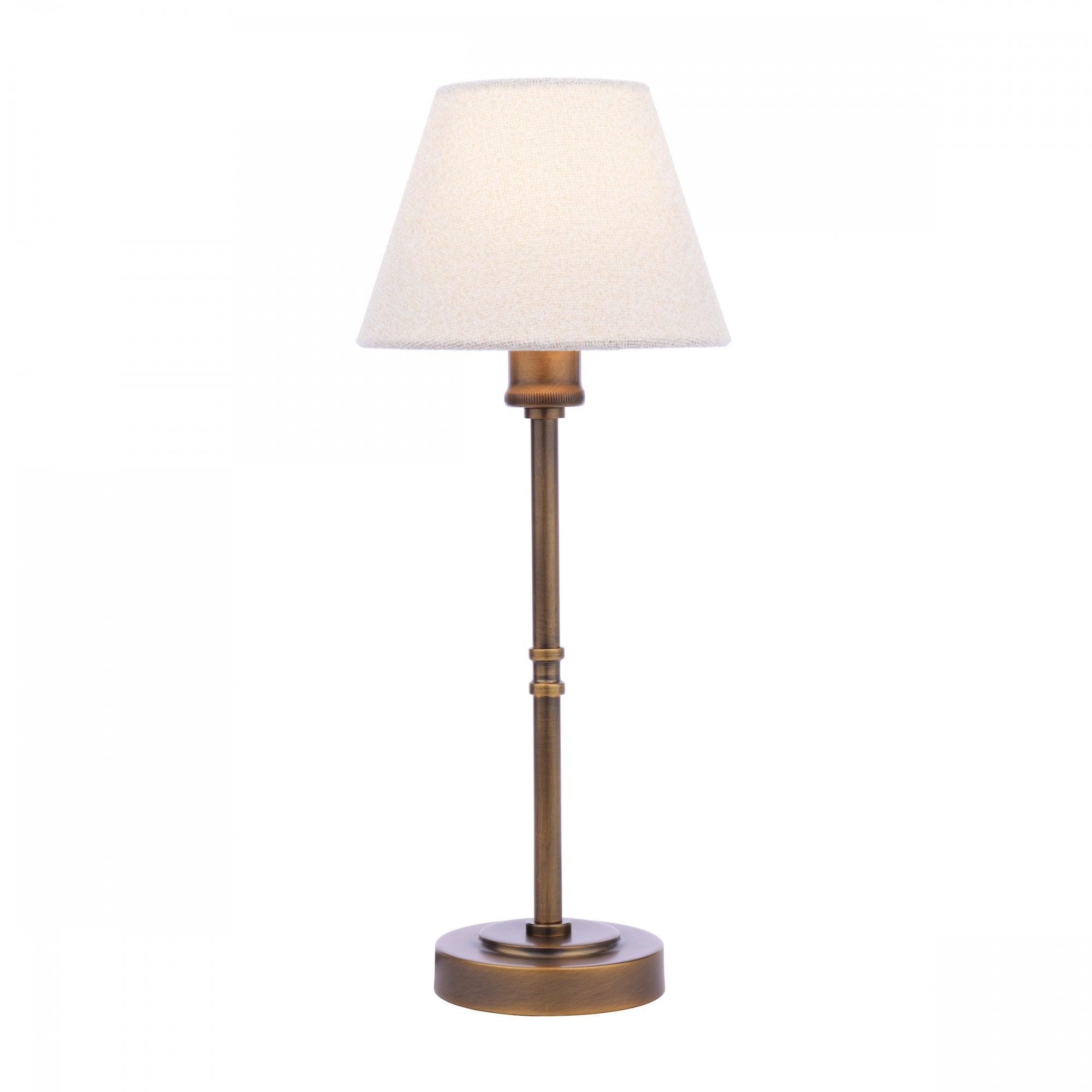 Denston Traditional Table Lamp In Antique Bronze With Cotton Shade LA3756584-Q