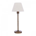Denston Traditional Table Lamp In Antique Bronze With Cotton Shade LA3756584-Q