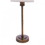 Denston Traditional Table Lamp In Antique Bronze With Cotton Shade LA3756584-Q