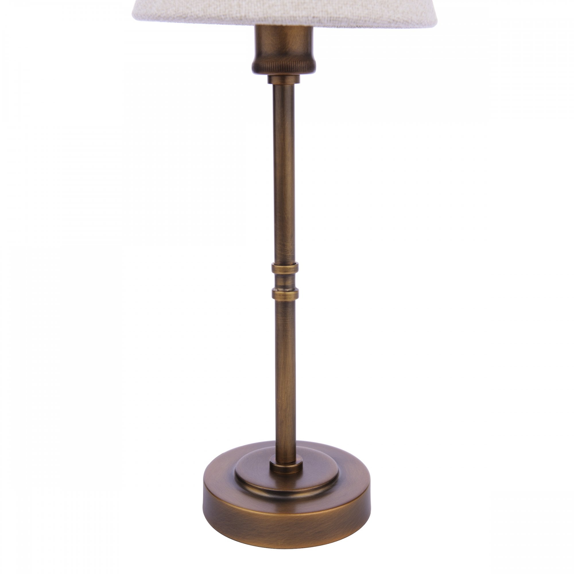 Denston Traditional Table Lamp In Antique Bronze With Cotton Shade LA3756584-Q