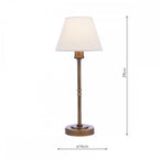 Denston Traditional Table Lamp In Antique Bronze With Cotton Shade LA3756584-Q