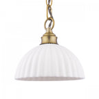Durford Ceiling Pendant Light In Matt Antique Brass Finish With White Ceramic Shade LA3756590-Q