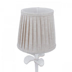 Eleni Table Lamp In Matt White Finish With Natural Linen Shade LA3756510-Q