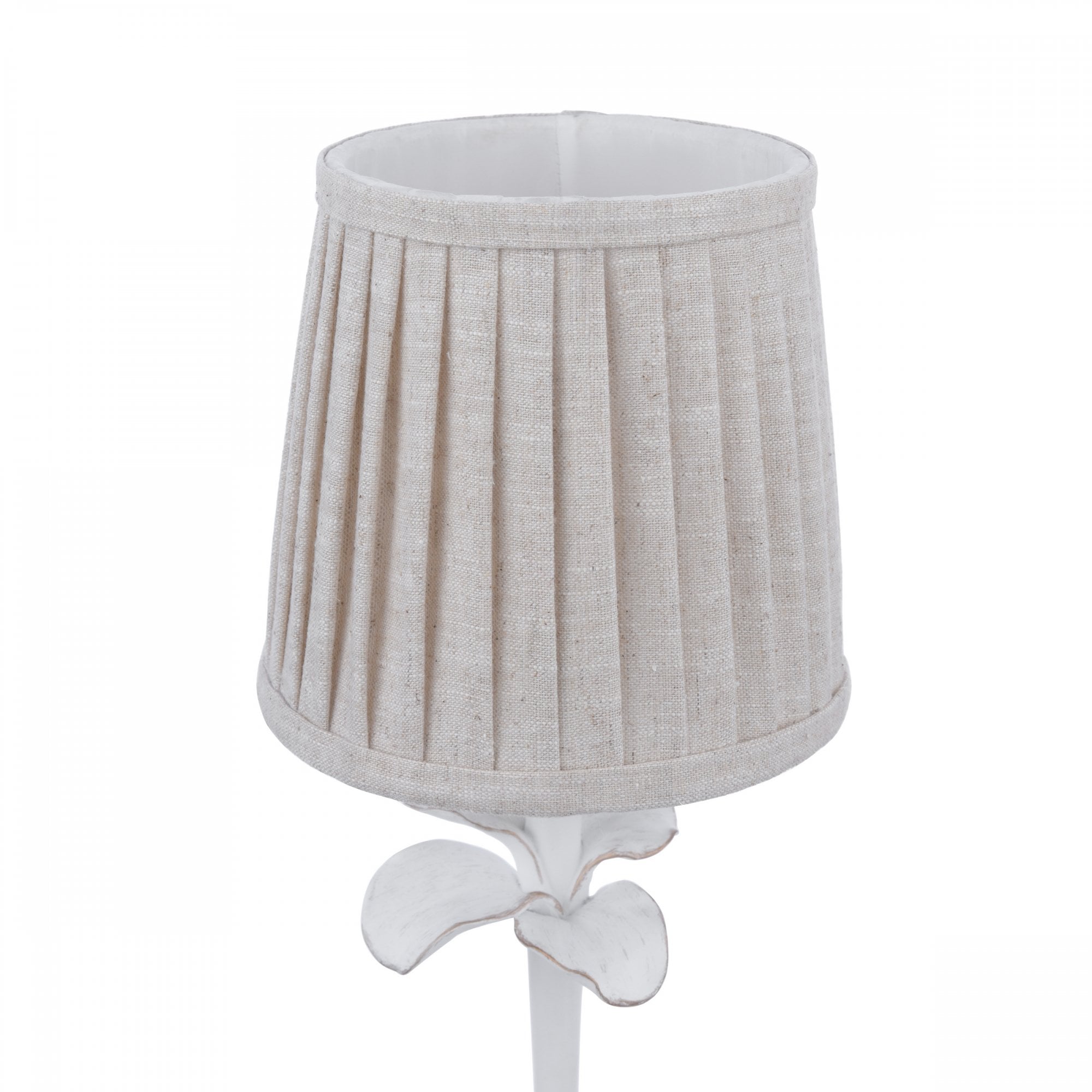 Eleni Table Lamp In Matt White Finish With Natural Linen Shade LA3756510-Q