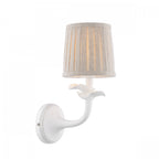 Eleni Wall Light In Matt White Finish With Natural Linen Shade LA3756616-Q