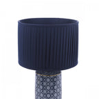 Knipton Table Lamp Blue Ceramic And Antique Brass Finish With Blue Shade LA3756612-Q