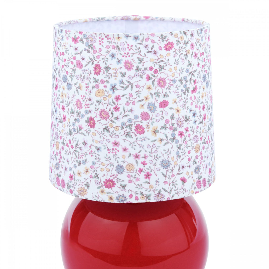 Knowlton Pink Crackle Glaze Table Lamp With Cotton Shade LA3756617-Q