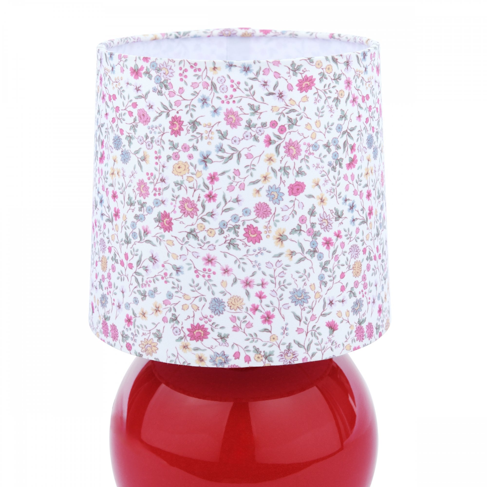 Knowlton Pink Crackle Glaze Table Lamp With Cotton Shade LA3756617-Q