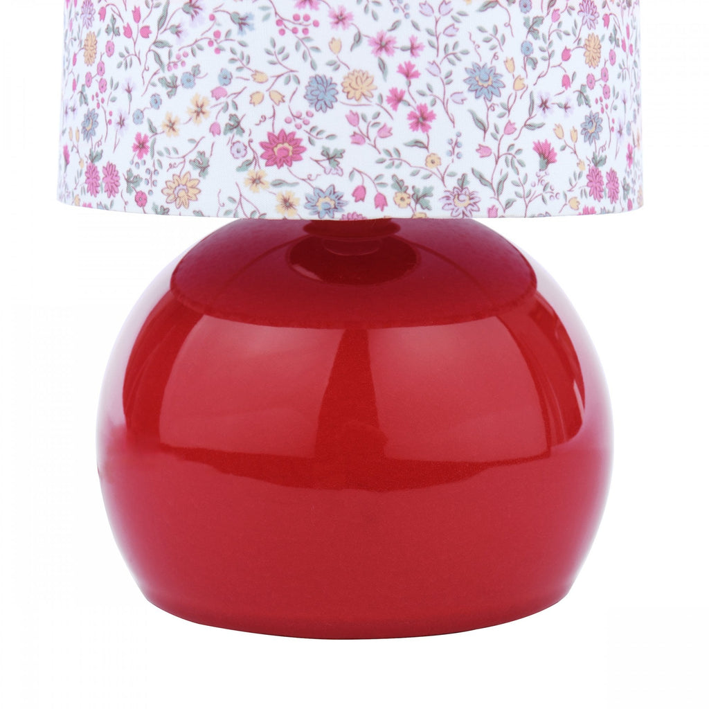 Knowlton Pink Crackle Glaze Table Lamp With Cotton Shade LA3756617-Q