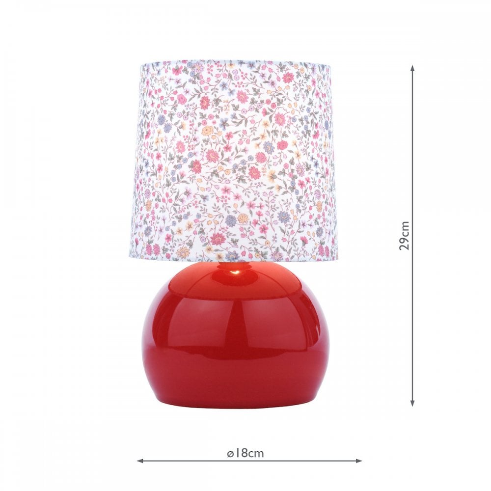Knowlton Pink Crackle Glaze Table Lamp With Cotton Shade LA3756617-Q