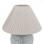 Montford Table Lamp In Blue Ceramic Floral Print With Taupe Silk Shade LA3756619-Q