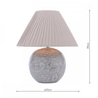 Montford Table Lamp In Blue Ceramic Floral Print With Taupe Silk Shade LA3756619-Q