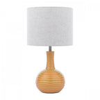 Padley Ceramic Table Lamp In Ochre With Natural Linen Shade LA3756519-Q