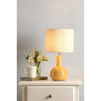 Padley Ceramic Table Lamp In Ochre With Natural Linen Shade LA3756519-Q