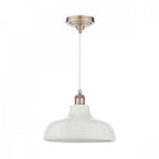Pussywillow Ceiling Pendant Light In Antique Brass Finish With White Ceramic Shade LA3756622-Q