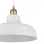 Pussywillow Ceiling Pendant Light In Antique Brass Finish With White Ceramic Shade LA3756622-Q