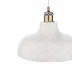 Pussywillow Ceiling Pendant Light In Antique Brass Finish With White Ceramic Shade LA3756622-Q
