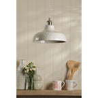 Pussywillow Ceiling Pendant Light In Antique Brass Finish With White Ceramic Shade LA3756622-Q